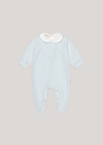 Samt-Strampler - Babyblau