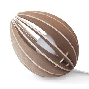 Houten tafellamp - Grote boon