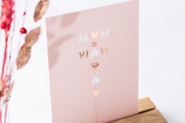 Trækortholder + tørrede blomster + kort mama