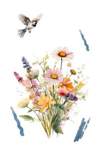 Sustainable card - Bouquet
