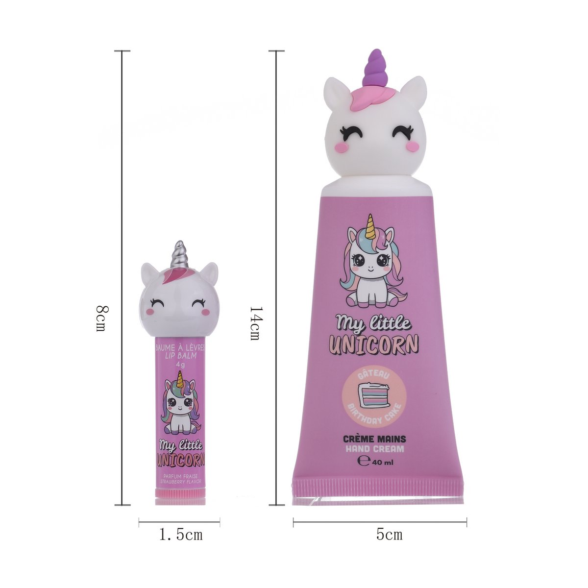 Coffret Beauté Licorne – Crème Mains & Baume à Lèvres 3D