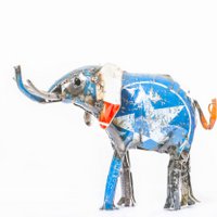 Zimba-Arts METAL SMALL COLOURED ELEPHANT