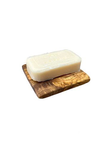 Soap dish approx. 9 x 9 cm made of olive wood