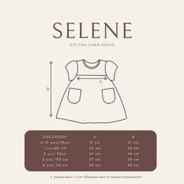 Sukienka z bawełnianego lnu Selene