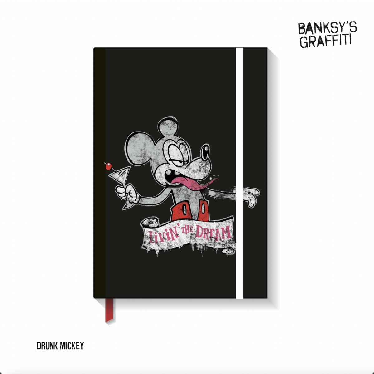 Banksy A5 size notebook - Mickey Living the Dream Online Wholesale