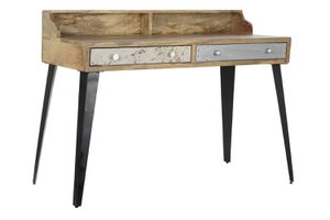 BUREAU MET METALEN HANDVAT 120X54X91 BRUIN MB190906