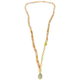 Moonstone wrap armbånd 'Balance' (kan også bæres som en halskæde!)