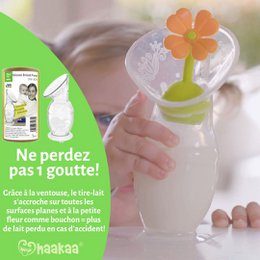 Haakaa Colector de Leche Silicona 100% Natural 150ml + Tapa Gris