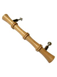  Bamboo wooden grip door knob, large size, natural finish.
