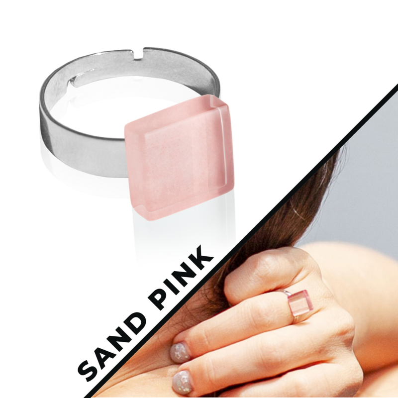 Minimalistisk ring med sten • 10 mm • justerbar i størrelse / individuel / bæredygtig