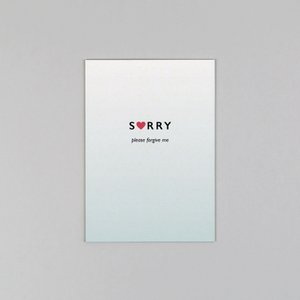 Postkarte Holzschliff Cora Sorry