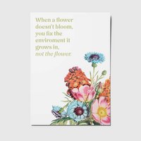 When a flower doesn't bloom - A6 Postkarte