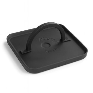 Vierkante Hamburgerpers Gietijzer Ø21 cm – Zware Vleespers 3,5 kg – Burgerpers voor BBQ, Grill & Keuken – Gietijzeren Burger Maker – Zwart