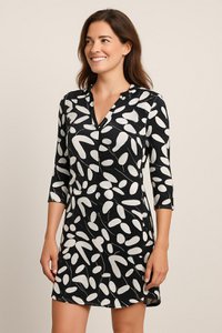 Stella Fiora Tunic 3/4 Sleeve - Abstract Black/White - 5 pieces per package (S - XXL)