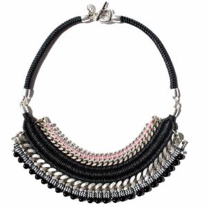 Schwarze gewebte Latzkette von GUAINÍA