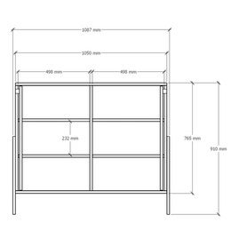 Komoda Polly Basic z drzwiami - Zielona