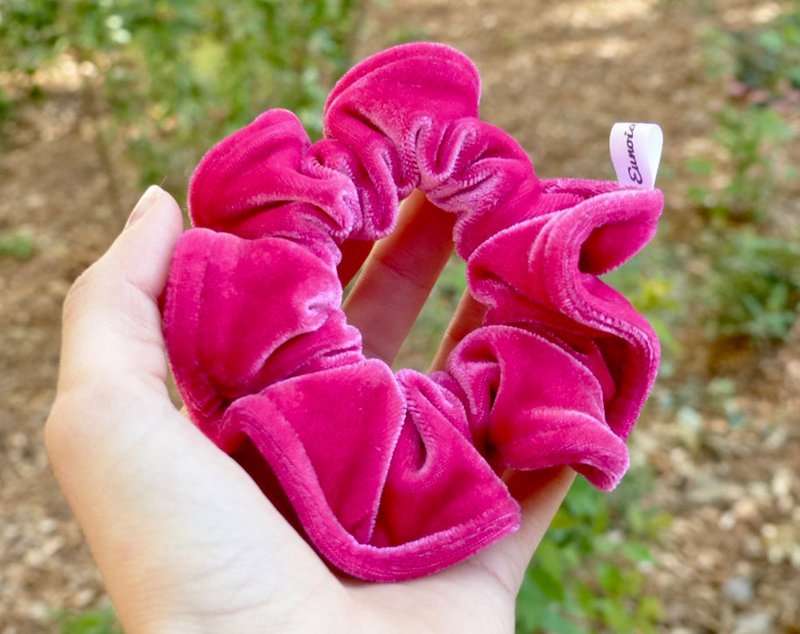 Hindbær Scrunchie