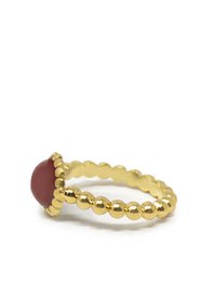 Anillo apilable de cornalina chapado en oro