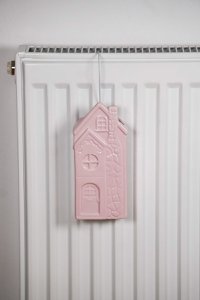 Keramieken luchtbevochtigerhuis roze Isabelle Rose