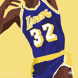 Poster "Magic Johnson" - A4 & 30x40cm - Art print