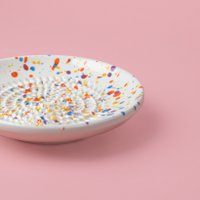 RALLADOR Little Artisanal Ceramic Plate / Multicolor Carnival