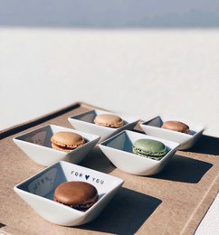 Schälchen Porzellan Gastgeschenk schwarz Lieblingsgast - For You - Herz - Teatime (VE=6)