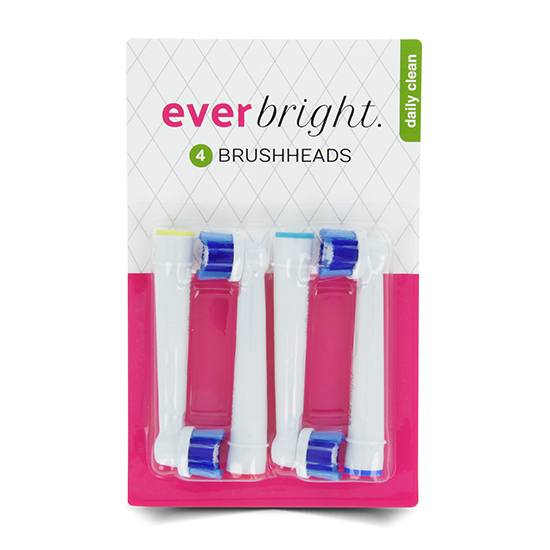 Everbright DailyClean brush heads - 4 pieces Online Wholesale