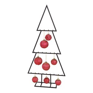 Kerstboom van metaal zwart (B / H / D) 38x77x10cm