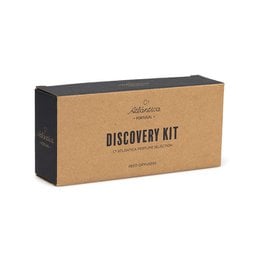Cork kraft box discovery kit reed diffuser set with black interior, multiple fragrance variants included.