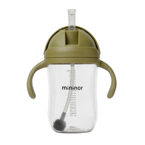 Trinkhalmflasche 330ml „Moosgrün“