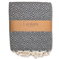 Plaid Throw Athene - Black - 150x250cm