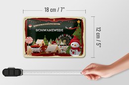 Targa in metallo auguri di Natale Decorazione regalo SCHWANEWEDE 18x12 cm