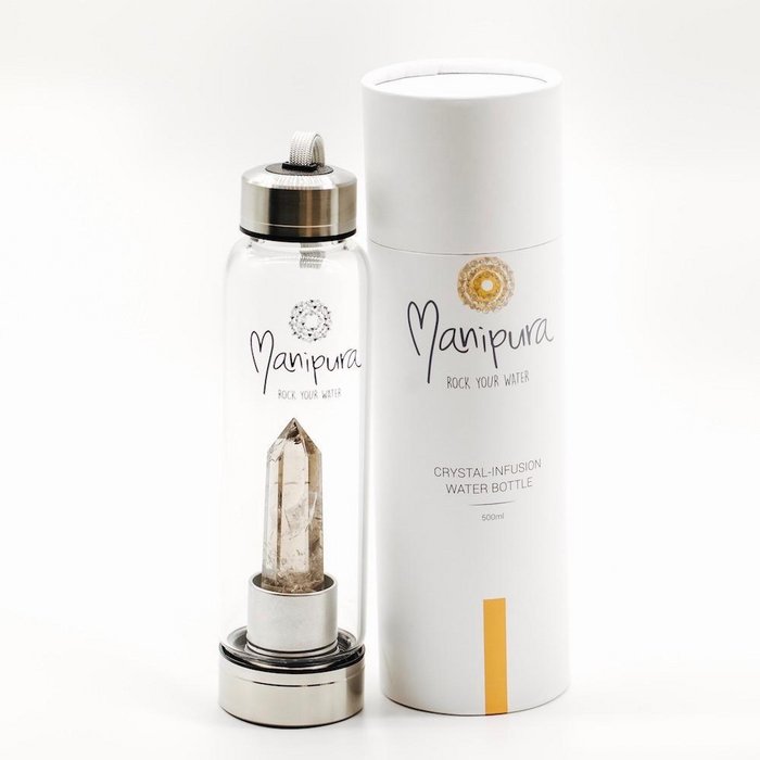 Smokey Quartz Crystal-Infusion Gem-Water Bottle