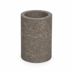 Titanium travertine vaas/wijnkoeler 18x12cm