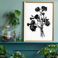 Black and White Vintage Bouquet 1