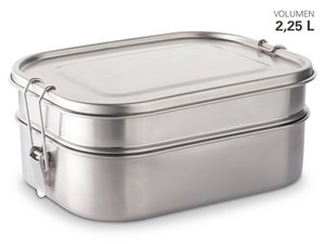 Vesperdose aus Edelstahl Doppelstock