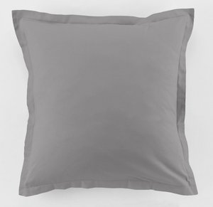 SET OF 2 PILLOWCASES 63X63CM 100% COTTON 57 THREADS/CM2 ANTHRACITE