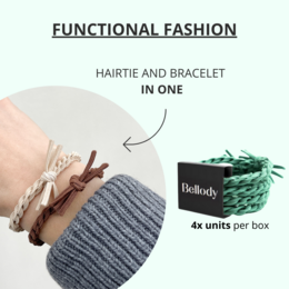 Traccia per capelli Mint - Bellody® (4 pezzi) - Elegante cravatta intrecciata intrecciata