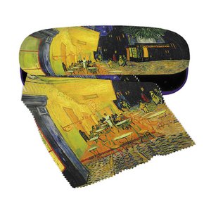 7103 Fridolin Hartschalen-Brillenetui mit Tuch van Gogh Café de Nuit