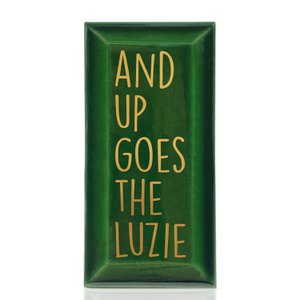 Metro -tegel "en omhoog Goes Luzie" Green/Gold