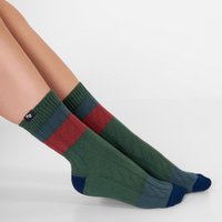Organic Socks Academia - Warm socks with knitted pattern