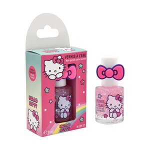 Hello Kitty, Lak op waterbasis, Glitterroze, Ring, Kinderen, Kinderen, Manicure, Pedicure, 9 ml, TAKE CARE
