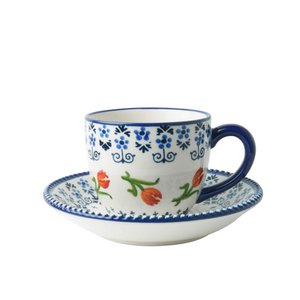 Cup and saucer orange tulip