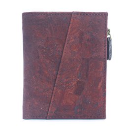 Klassisk brun kork bifold pung- BAG-2072