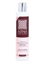 Organic shower gel for men with Sicilian citrus and sandalwood scent, 200ml.