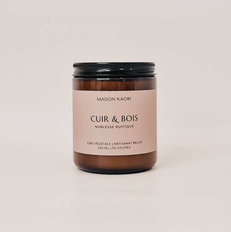 Bougie parfumée - Cuir & Bois - Edition automne