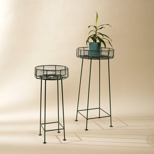 Groene ronde plantenbakken set van 2 – decoratieve tuin- en kamerplantenpotten