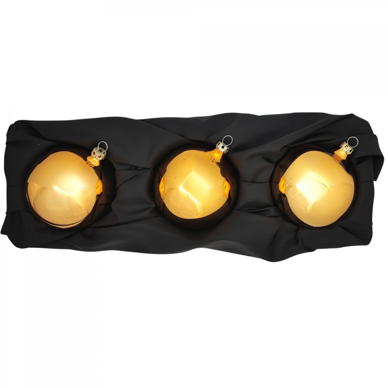 "Noël doré" - Boules de Noël 8 cm or brillant