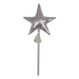 “Silver Sequins” Fairy-tale Crown and Wand Magic Set