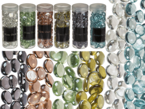 Deko-Glasnuggets, 6 Farben sort.,